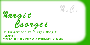 margit csorgei business card